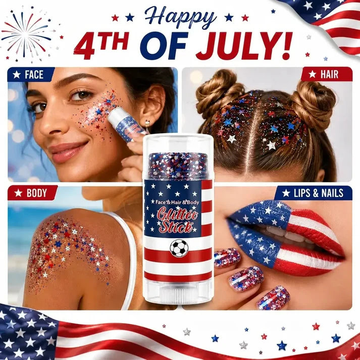 🦅4th of July Glitter Stick