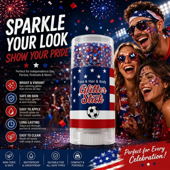 🦅4th of July Glitter Stick