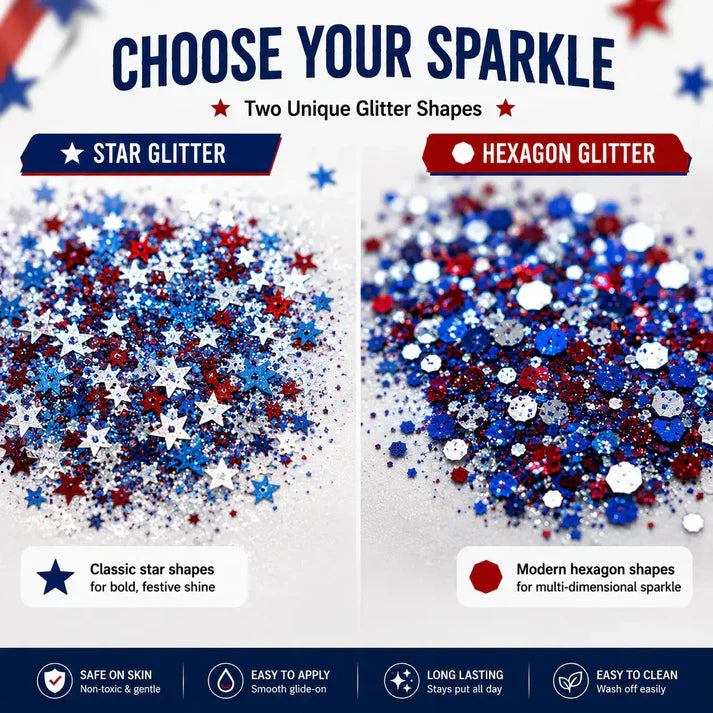 🦅4th of July Glitter Stick